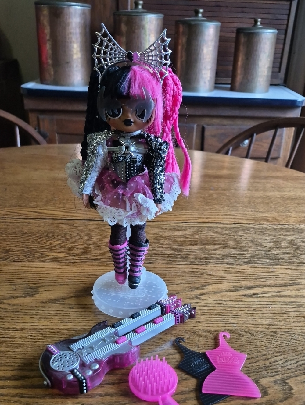 OMG Pink and Black Doll with Accessories
